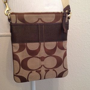Coach Signature Jacquard Crossbody Handbag